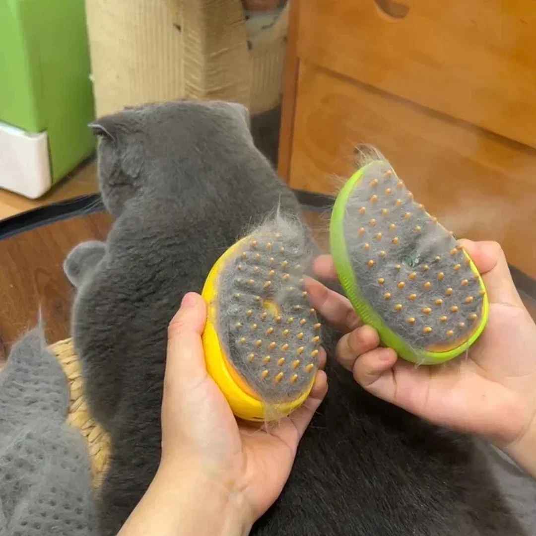 Cepillo Vaporizador Para Mascotas 3 En 1